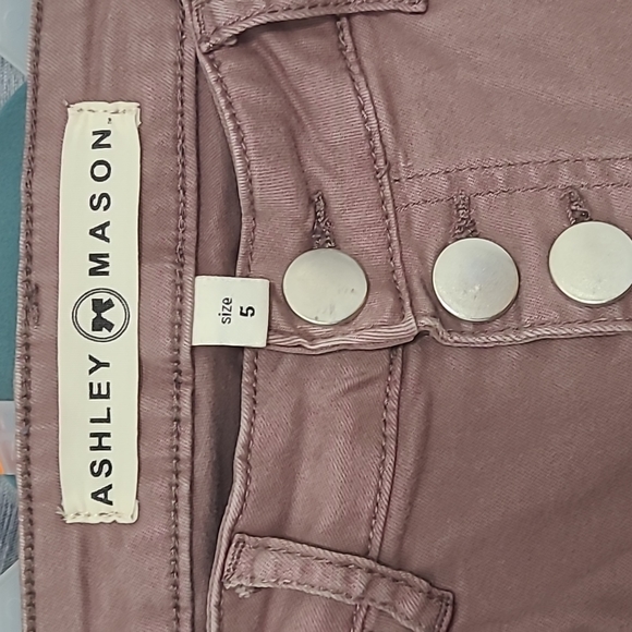 Ashley Mason Pink Skinny Jeans, Size 5 - Juniors - Picture 3 of 7
